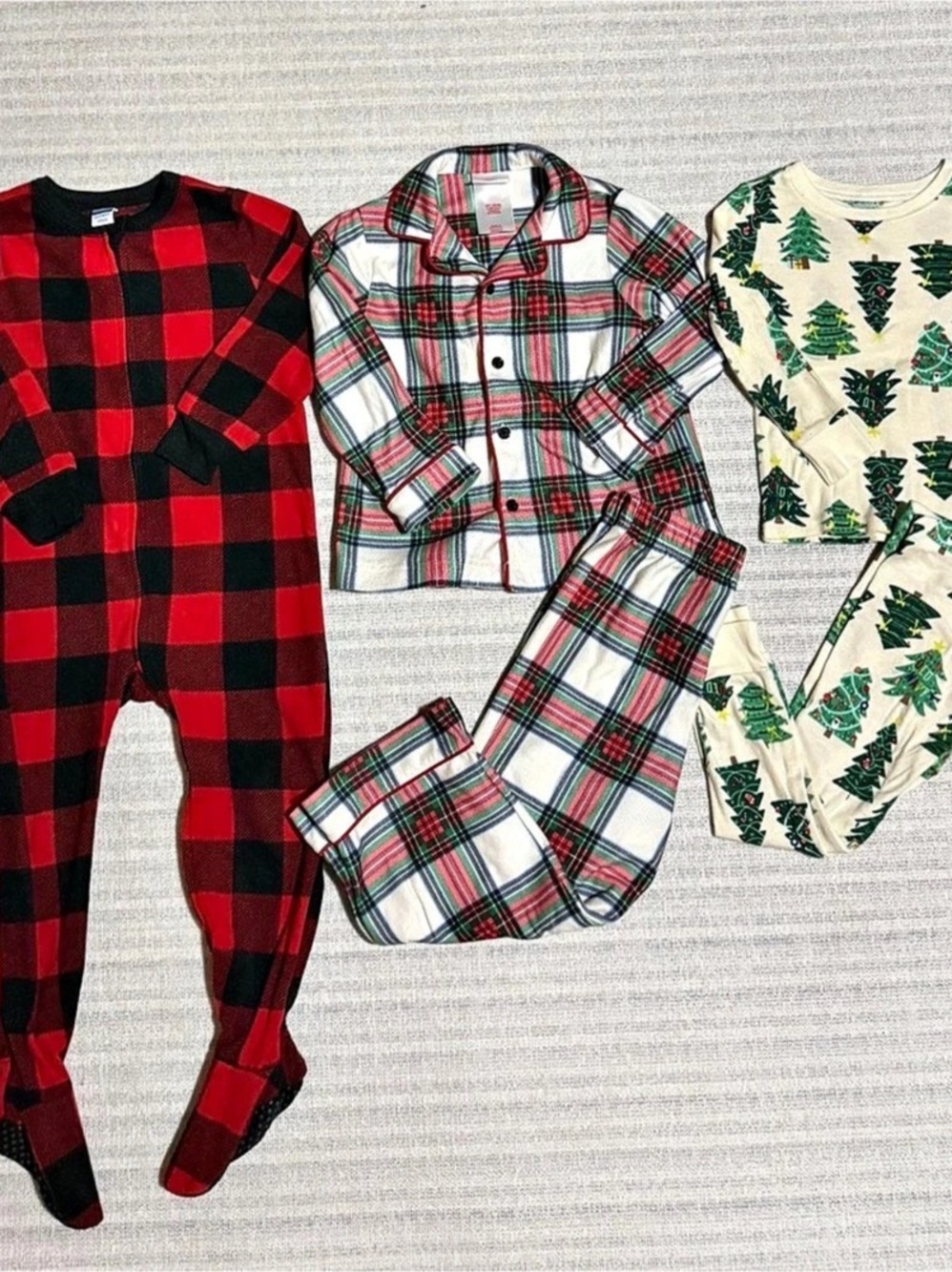 Lot of 3 Old Navy Holiday Time Christmas Pajama Sets Sz 3T